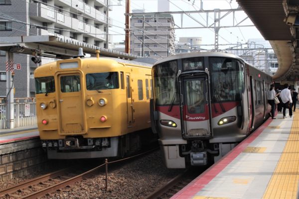 115系N編成が広島へ 山陽本線一部区間不通に伴う臨時回送が運行中
