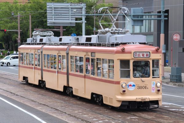 広島電鉄 3100形3101号「宮島線直通色」に復元されて運転開始