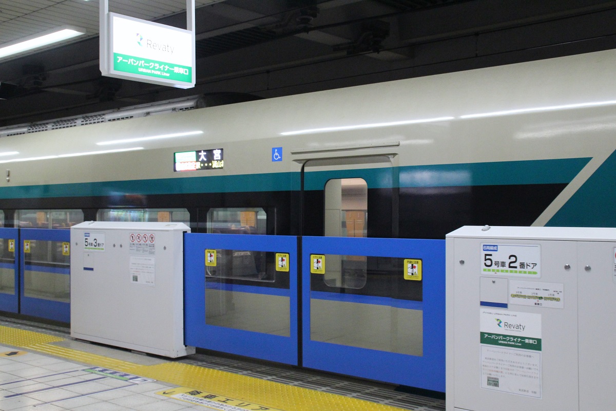 東武鉄道 東武アーバンパークラインのホームドア：柏駅 特急「アーバンパークライナー」発着時の取り扱い